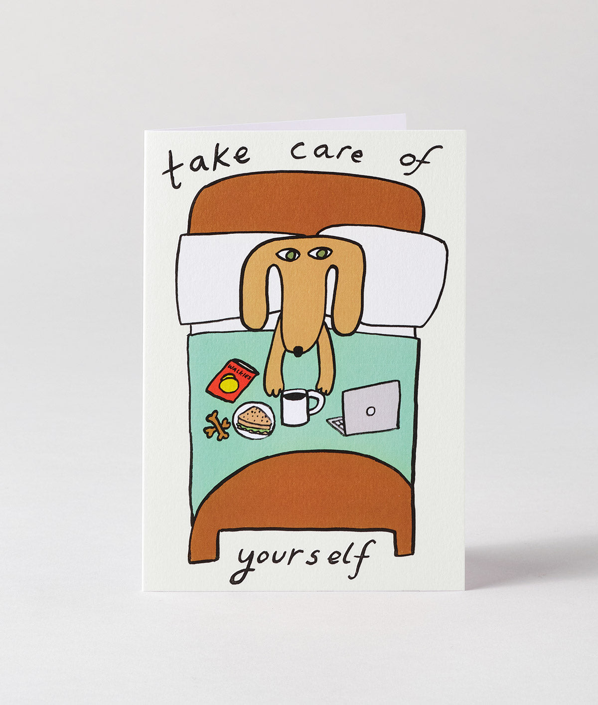 Take Care Of Yourself Embossed Greetings Card