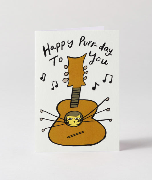 Happy Purr-Day To You Embossed Greetings Card