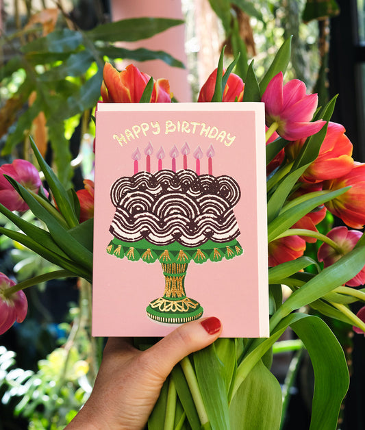 Cake & Candles Happy Birthday