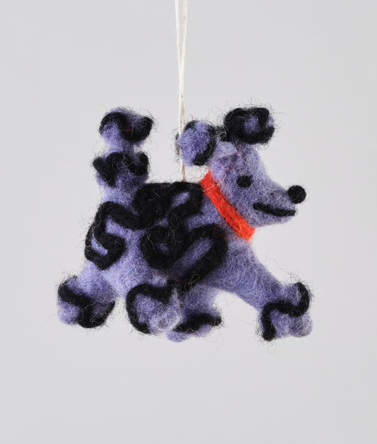Fleur, the purple poodle