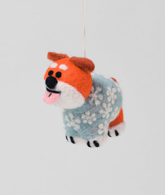 Suki Dog in Snowflake Jumper