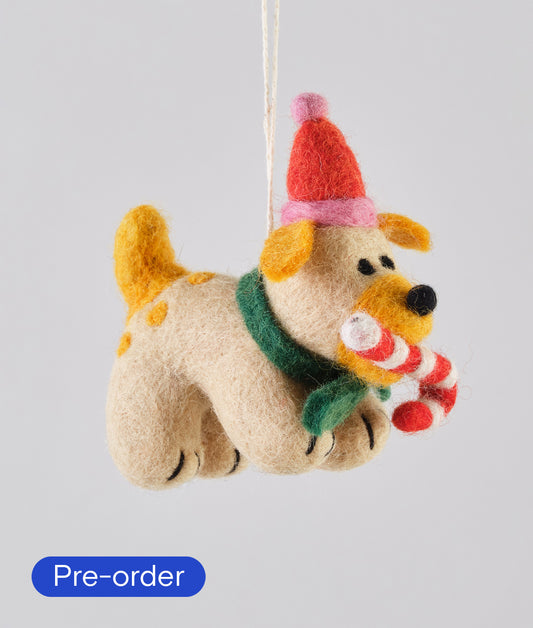 *PRE-ORDER* Martha, Dog with candy cane