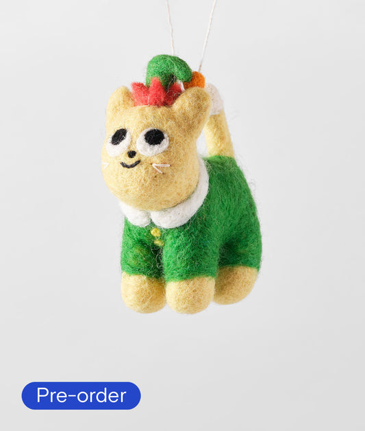 *PRE-ORDER* Buddy, Cat in Elf Outfit