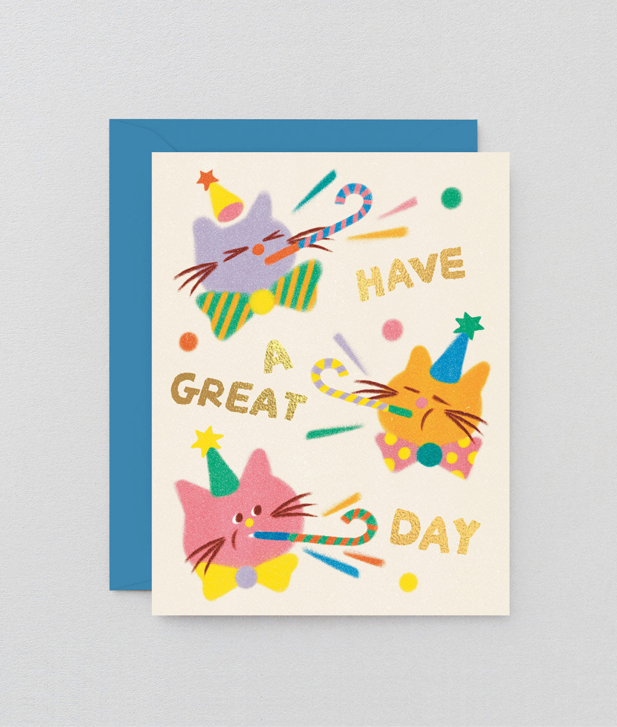 Cat Celebration Kids Greetings Card