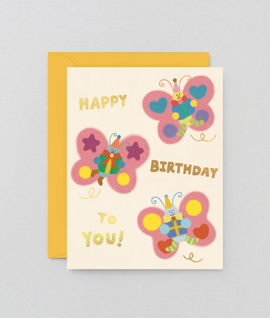 Happy Birthday To You Butterflies Kids Greeting Card