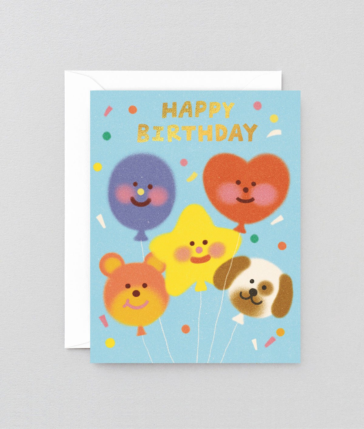 Happy Birthday Balloon Gang Kids Greeting Card
