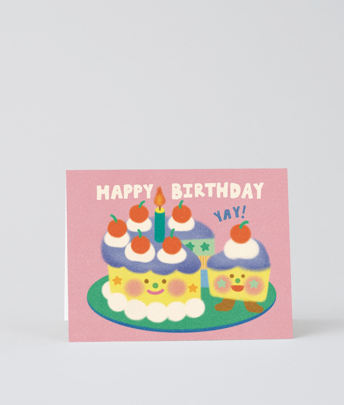Happy Birthday Yay Cake & Slice Kids Greeting Card