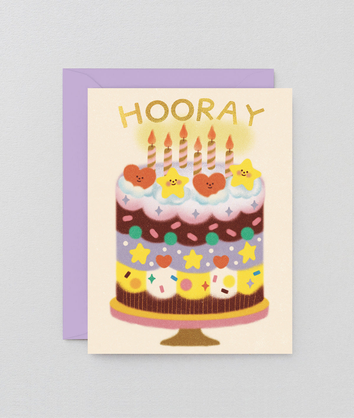Hooray Happy Birthday Cake Kids Greeting Card