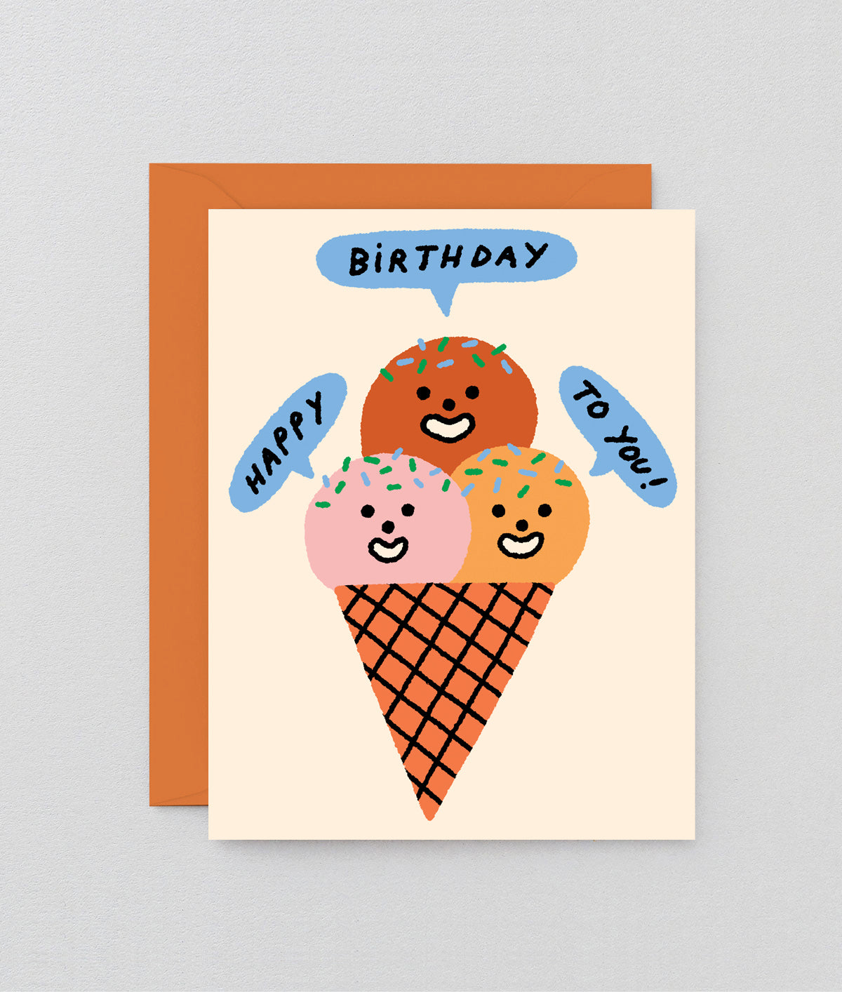 Happy Birthday To You Ice Cream Kids Greeting Card
