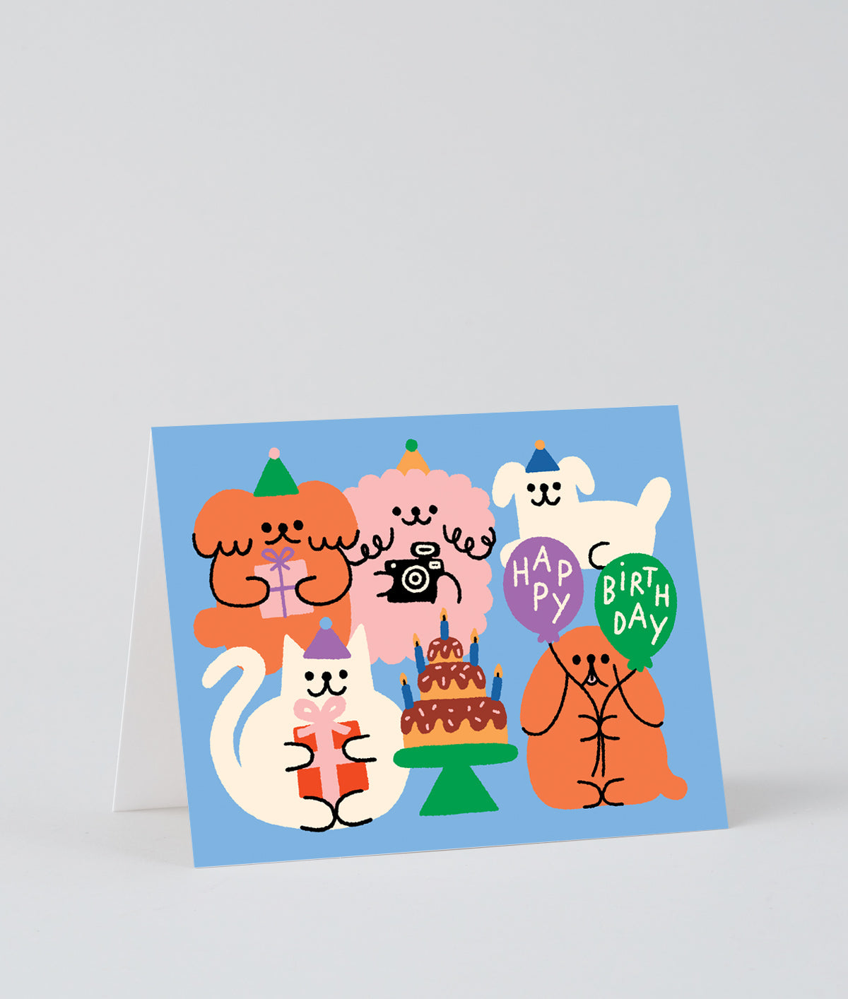 Happy Birthday Animal Party Kids Greeting Card