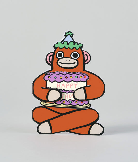 Monkey With Mini Card