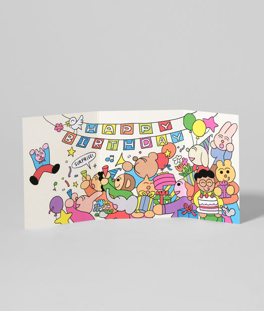 Shhh Surprise Birthday Fold Out Card