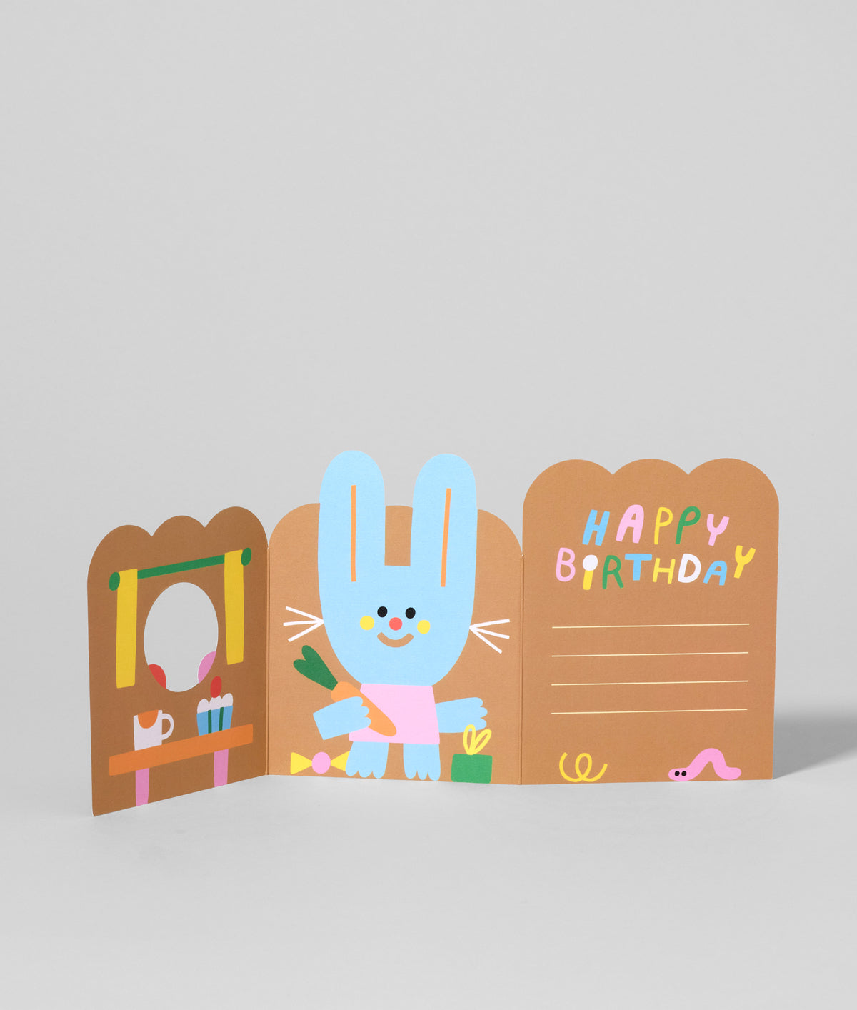Fold Out Rabbit Writing Rabbit In Burrow Fold Out Card – Wrap Wholesale