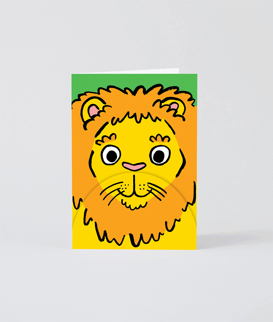 Lion Big Mouth Fold Out Card