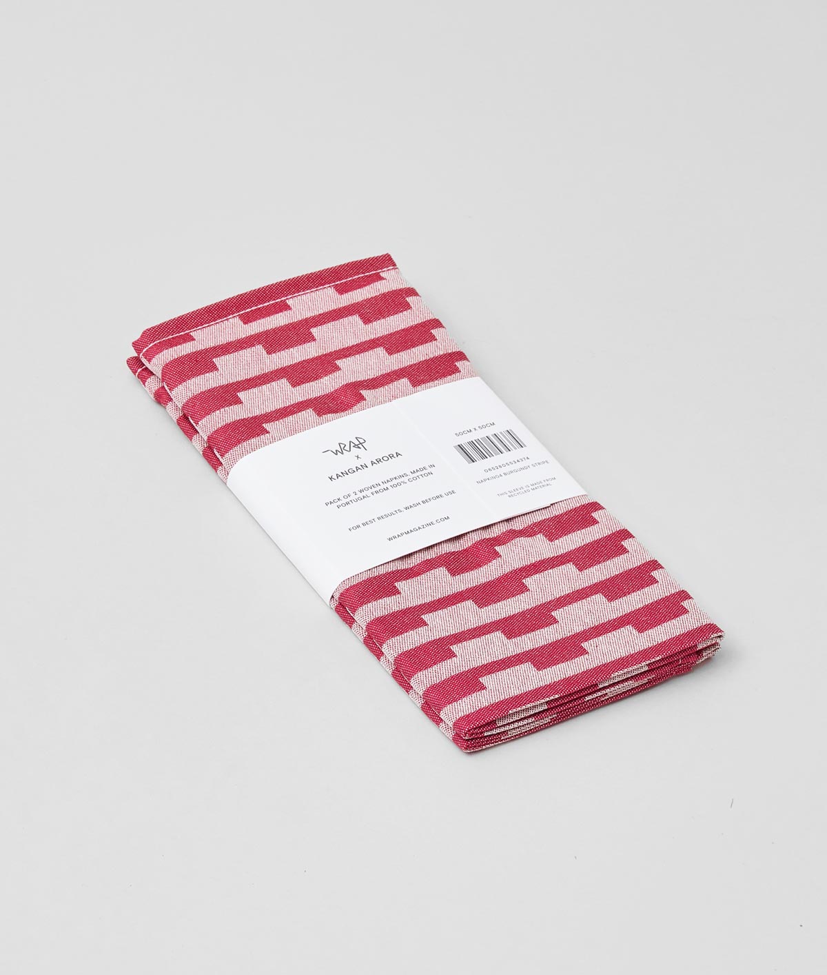 Stripes Burgundy/Natural Napkin