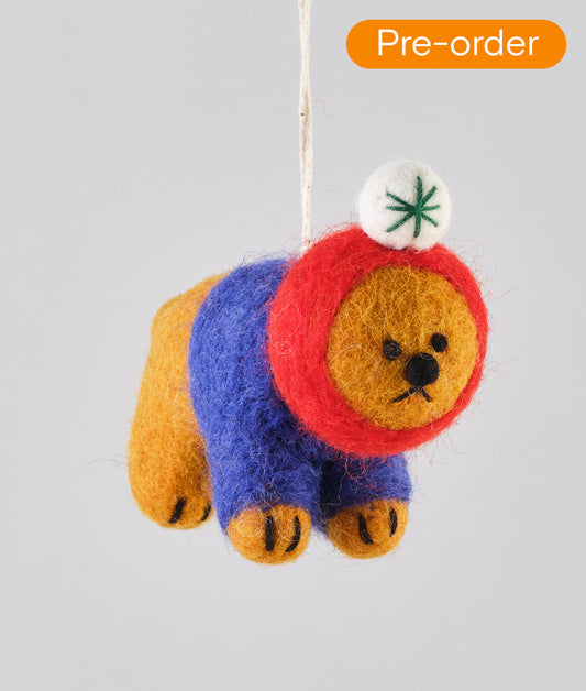 *PRE-ORDER* Ronnie, dog in a pompom hat