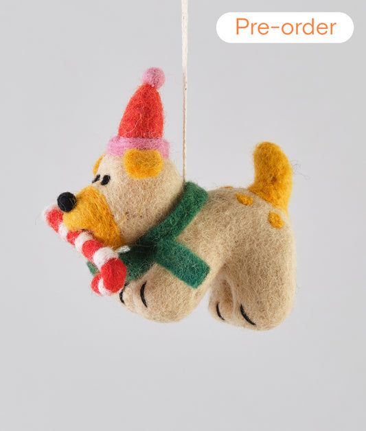 *PRE-ORDER* Martha, Dog with candy cane