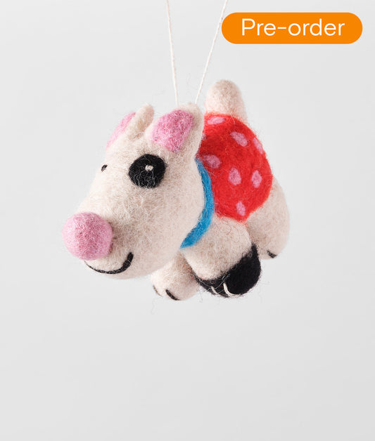 *PRE-ORDER* Luna, White Dog with Pink Nose