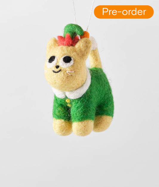 *PRE-ORDER* Buddy, Cat in Elf Outfit