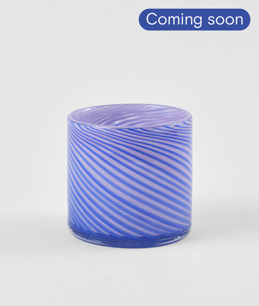 *COMING SOON* Medium Spiral Glass Planter Blue