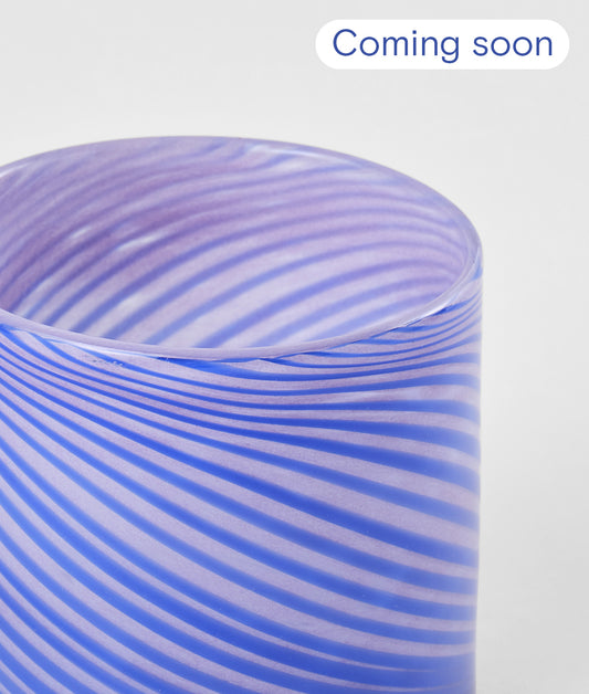 *COMING SOON* Medium Spiral Glass Planter Blue