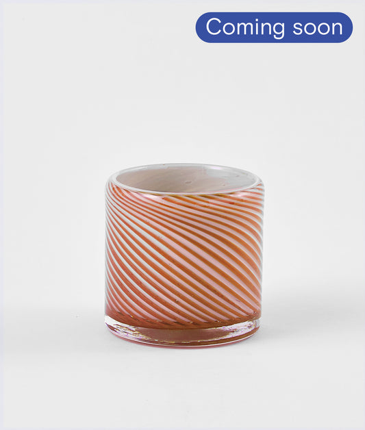 *COMING SOON* Small Spiral Glass Planter Burnt Orange