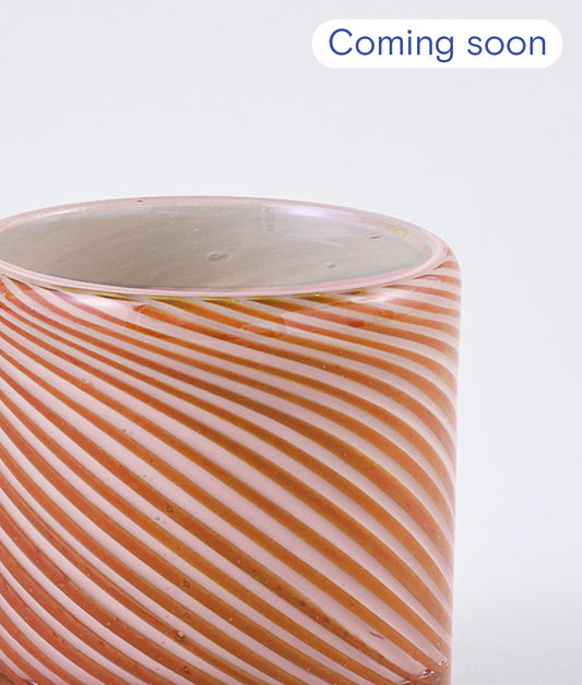 *COMING SOON* Small Spiral Glass Planter Burnt Orange