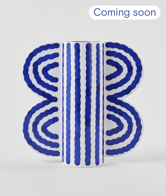 *COMING SOON* Large Butterfly Vase Blue