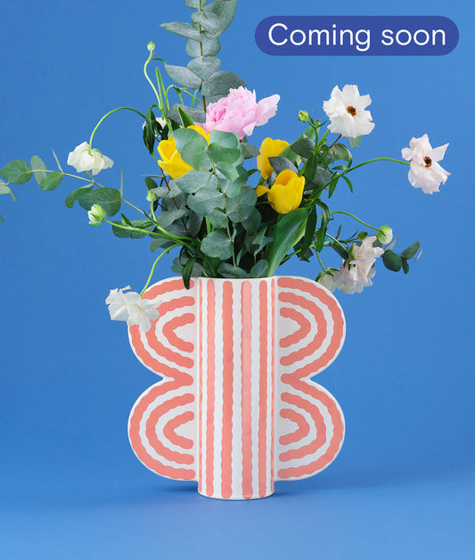 *COMING SOON* Large Butterfly Vase Pink