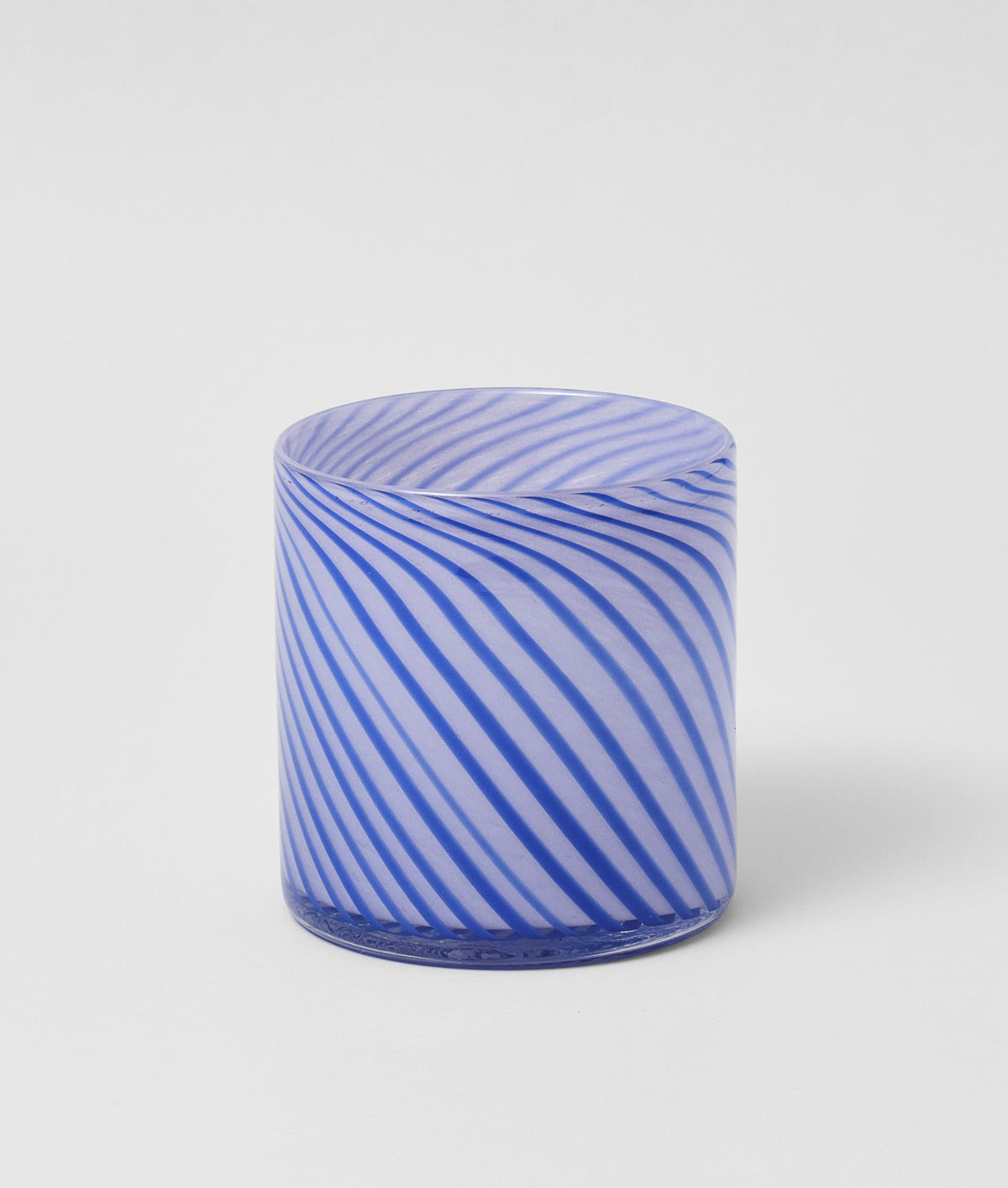 Medium Spiral Glass Planter Blue