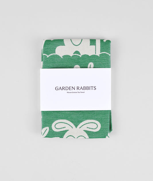 Garden Rabbits Tea Towel