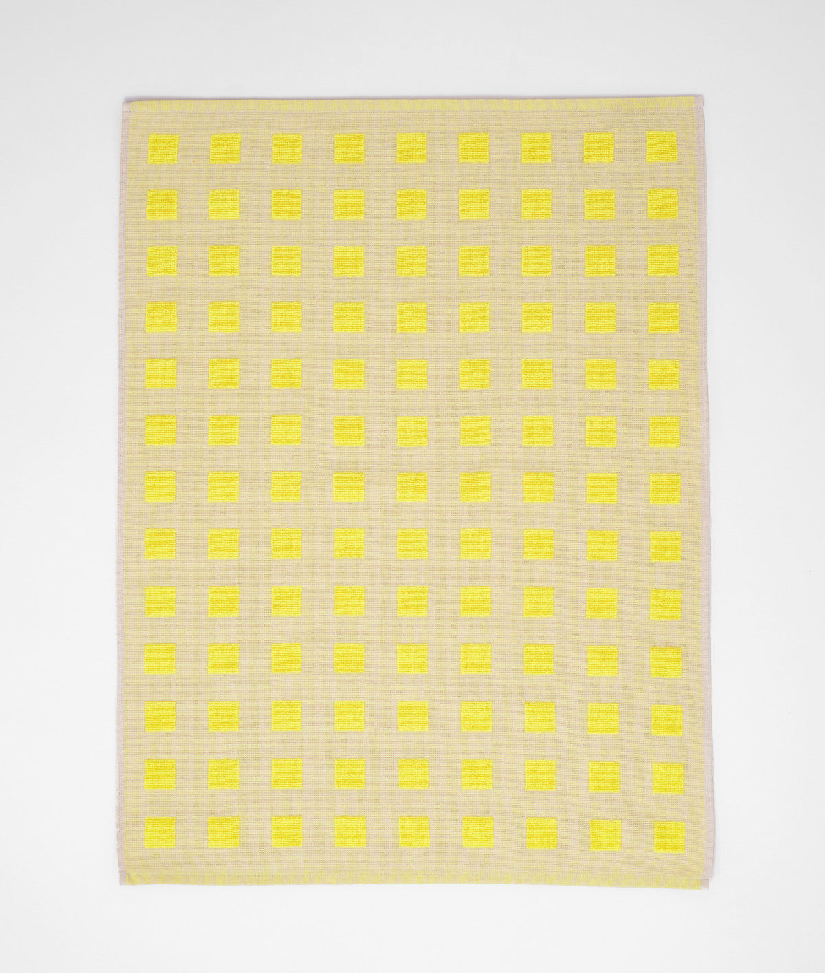 Squares Oat/Yellow Tea Towel