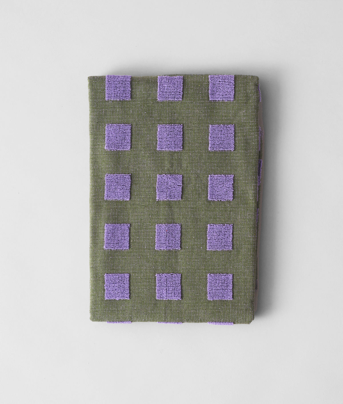 Squares Olive/Lilac Tea Towel