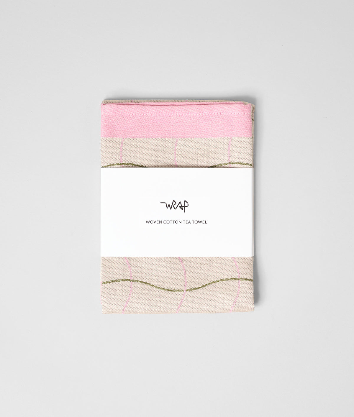 Wave Grid Natural Cotton Tea Towel