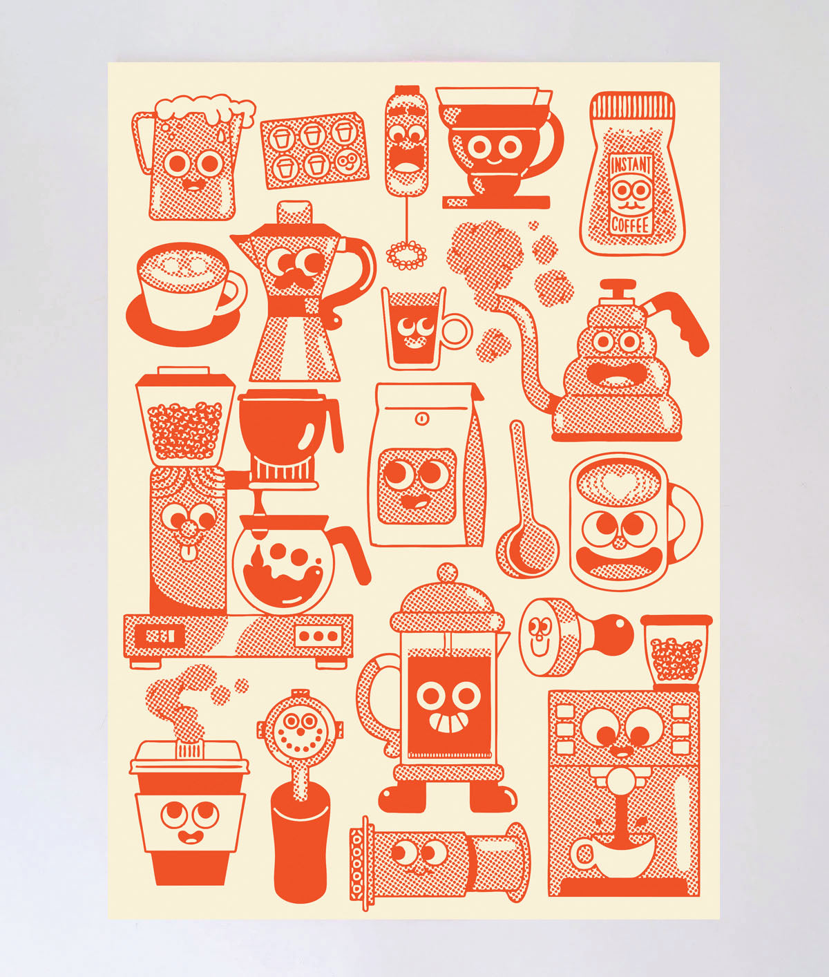 *COMING SOON* Coffee Time Tea Towel Red/Beige