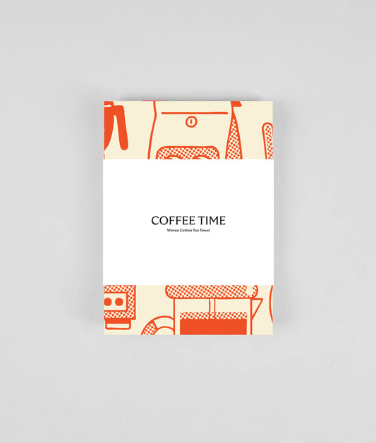 *COMING SOON* Coffee Time Tea Towel Red/Beige