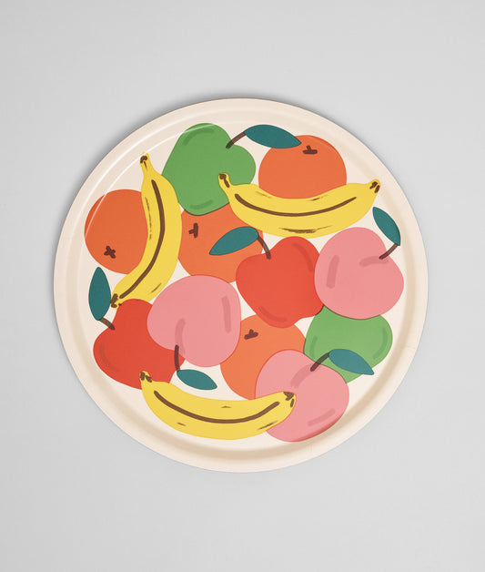 Fruit Bowl Large Round Birch Serving Tray