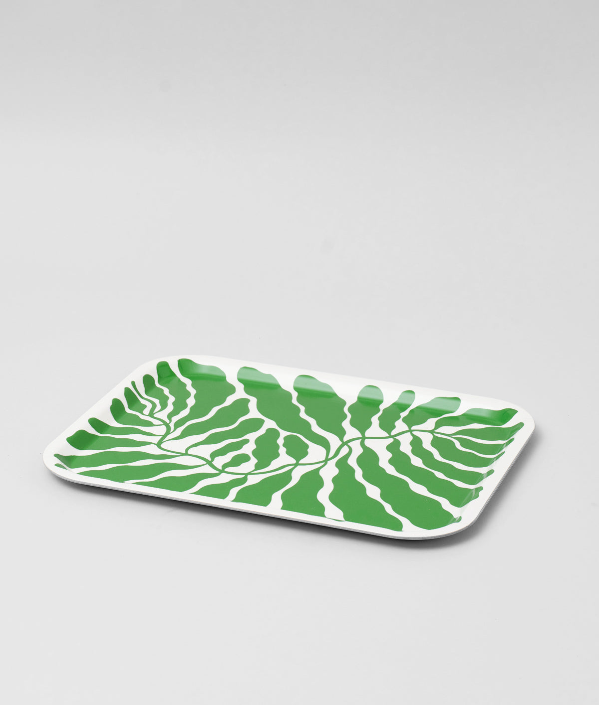 Leaves Spring Green Rectangle Birch Serving Tray