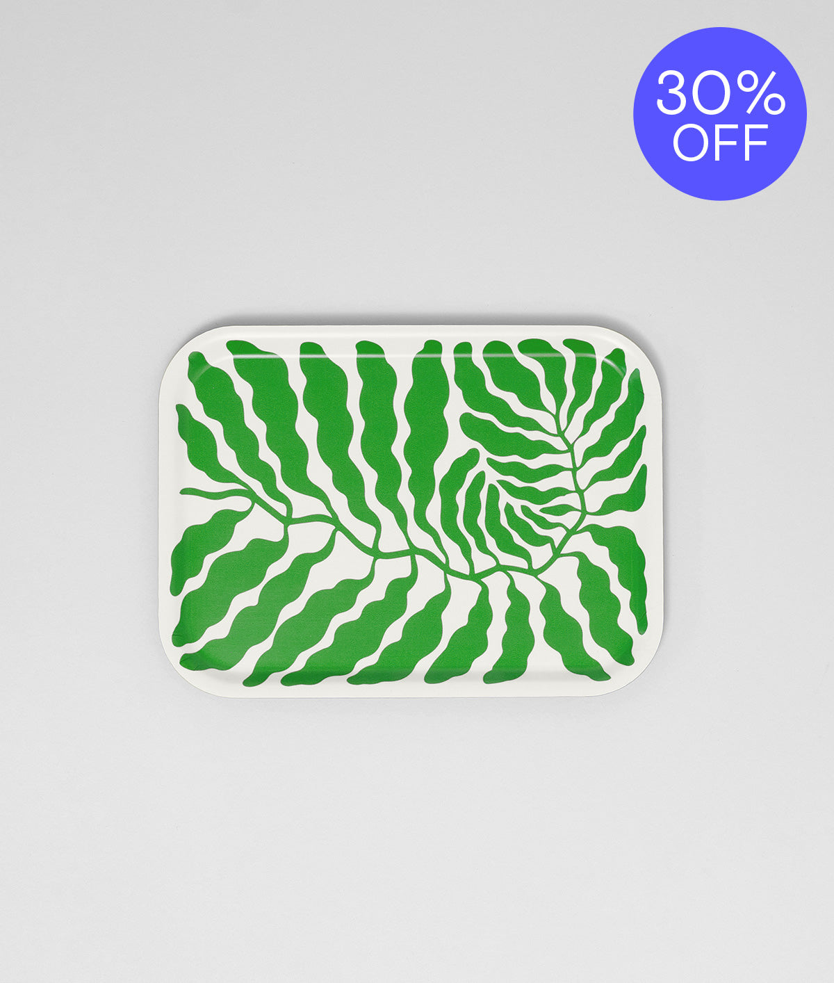 **30% OFF **  Leaves Spring Green Mini Rectangle Birch Serving Tray