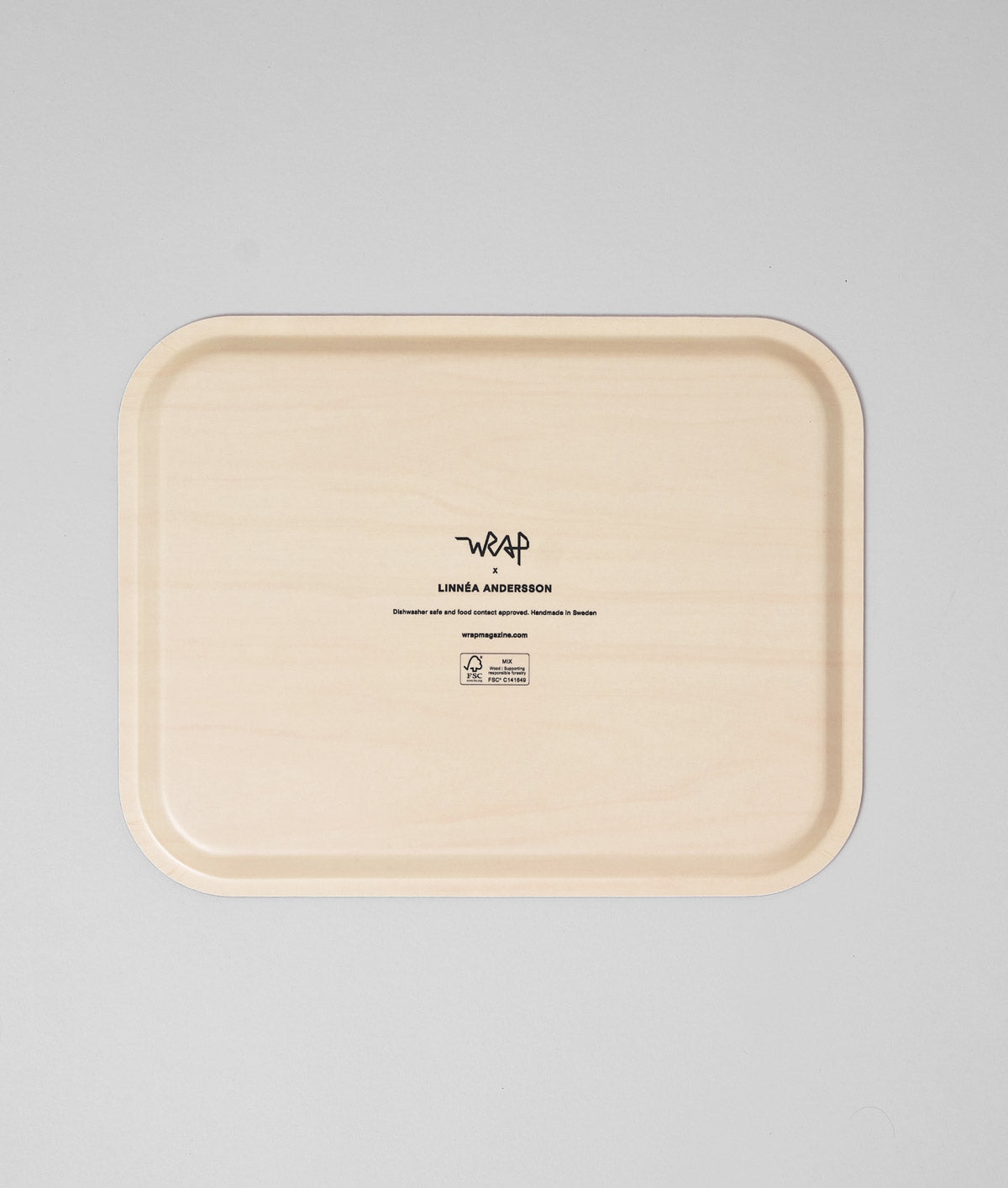 Leaves Sky Blue Rectangle Birch Serving Tray
