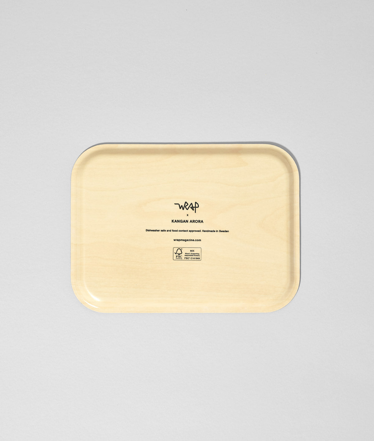 Red Blur Check Mini Birch Serving Tray