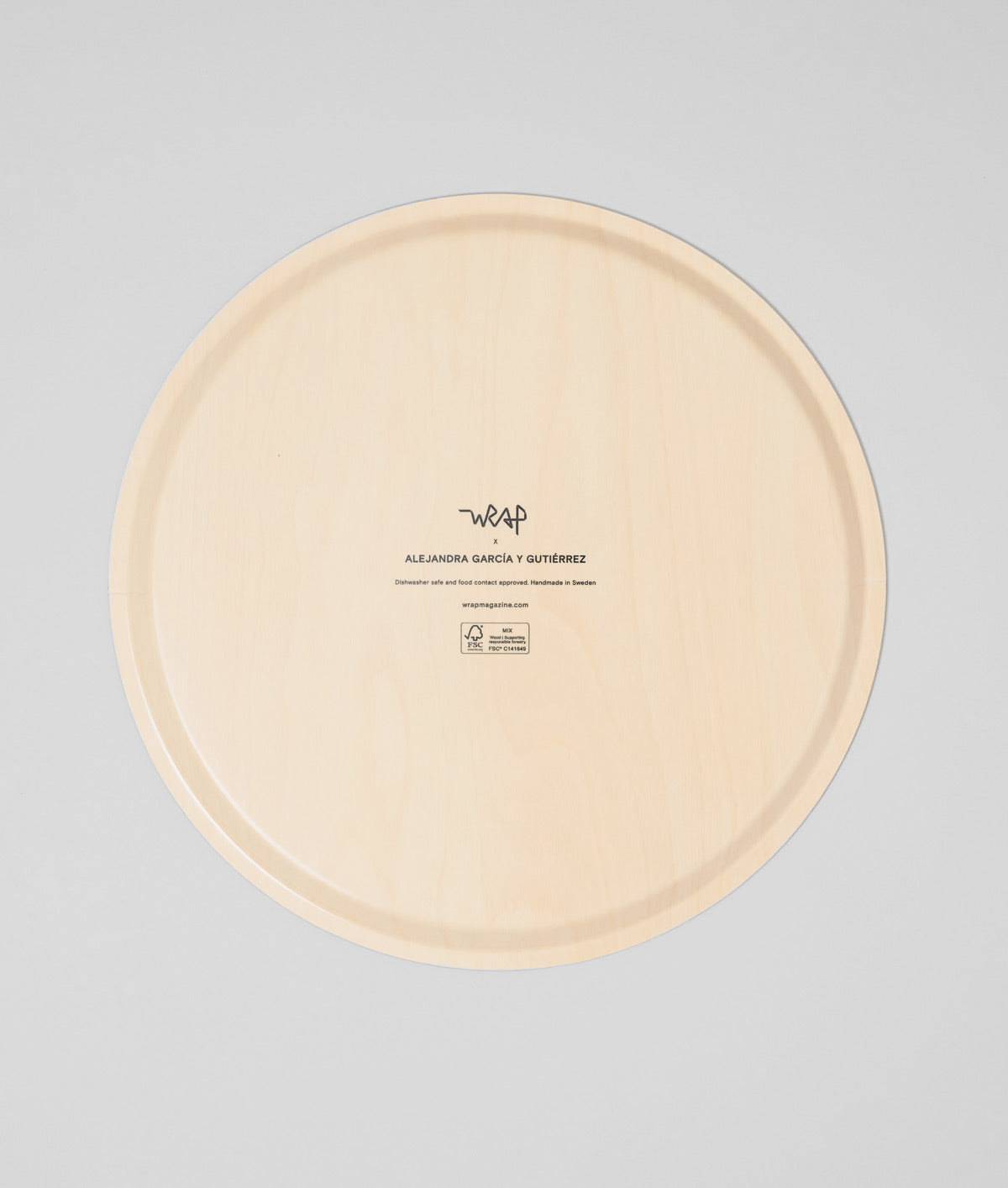 Abstract Round Birch Serving Tray