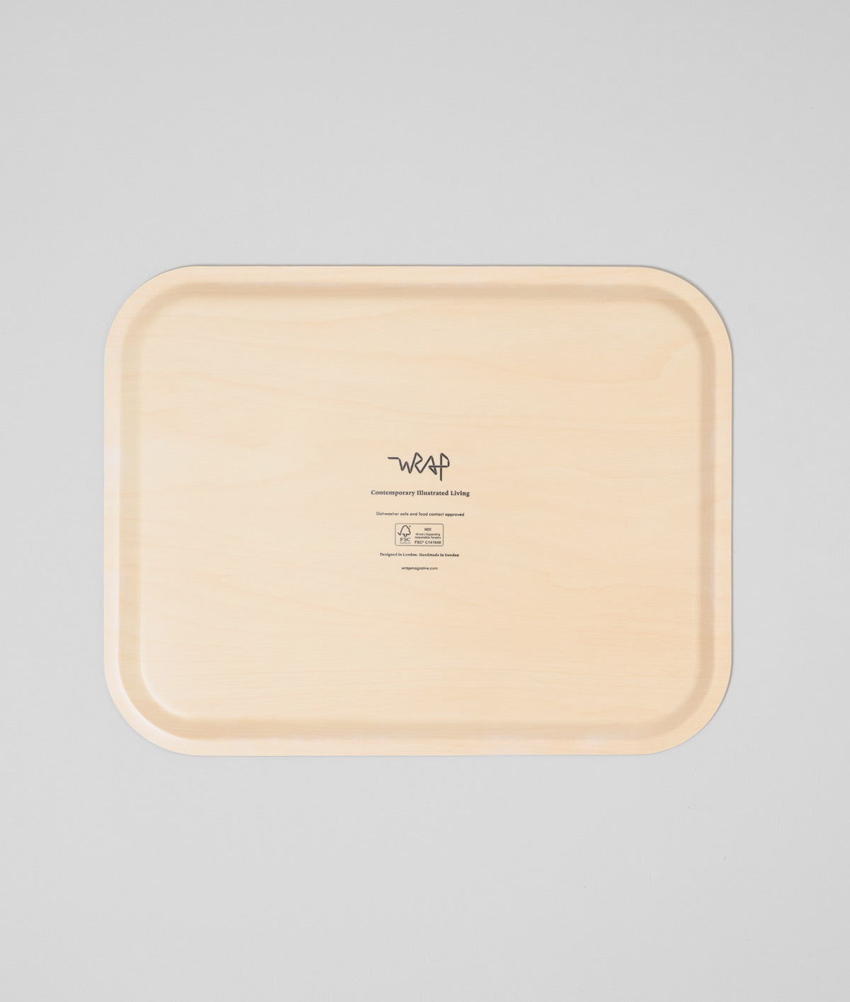 Abstract Rectangle Birch Serving Tray