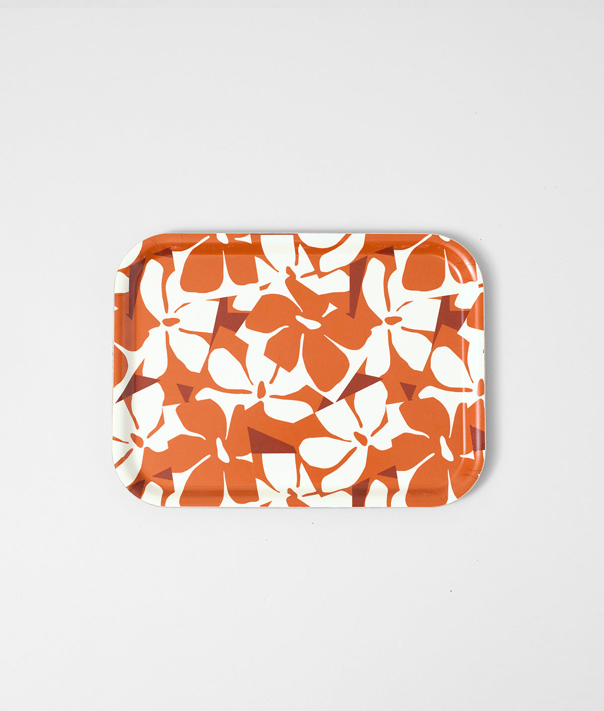 Rust Flowers Mini Birch Serving Tray