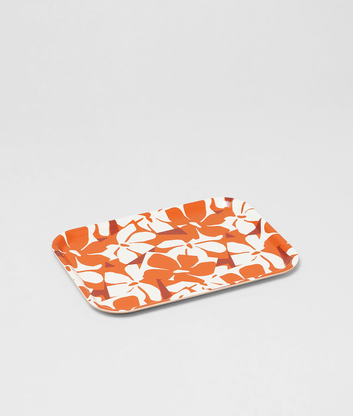 Rust Flowers Mini Birch Serving Tray