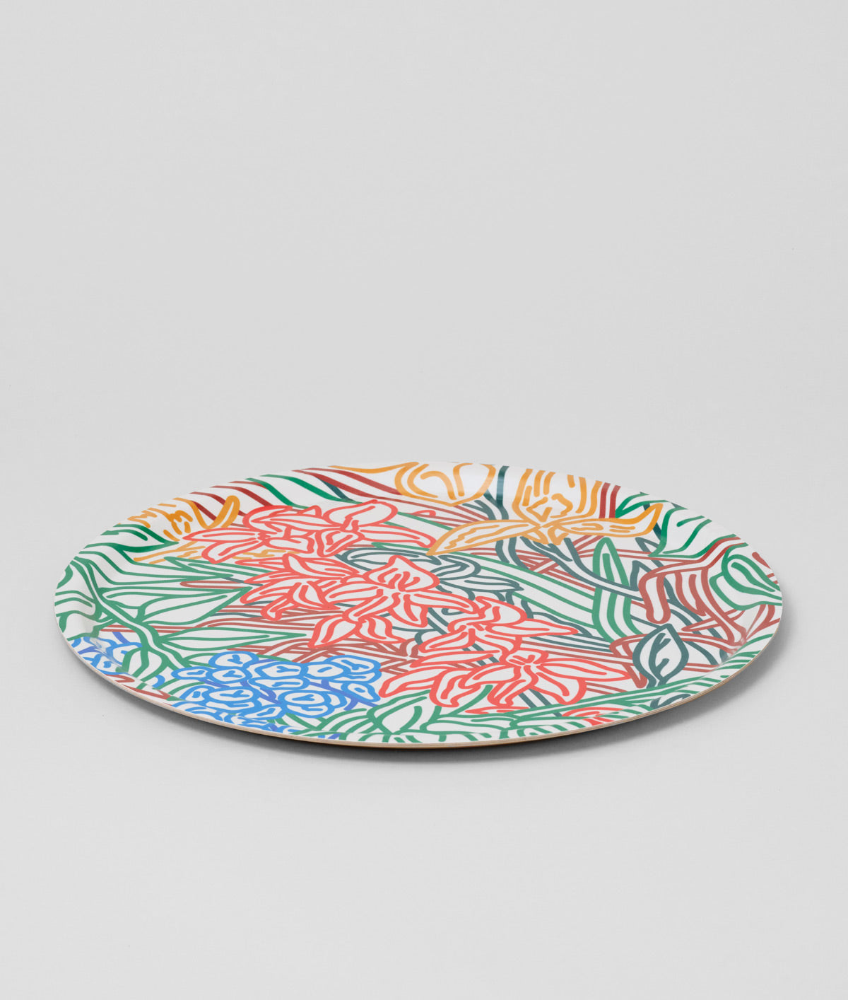 Garden Round Birch Serving Tray