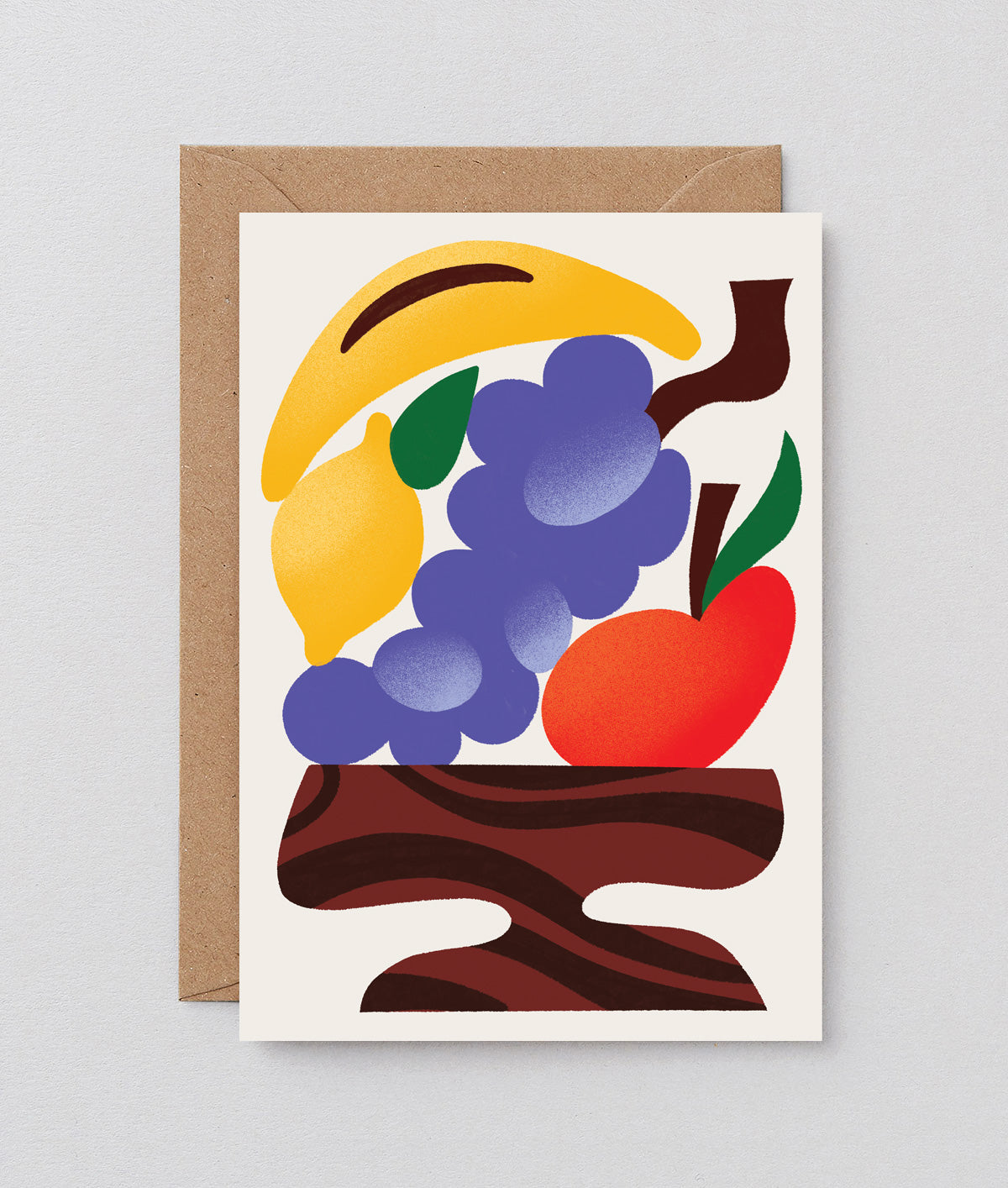 Fruit In Vase Embossed Greeting Card