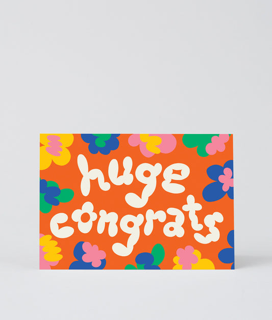 Huge Congrats Embossed Greetings Card