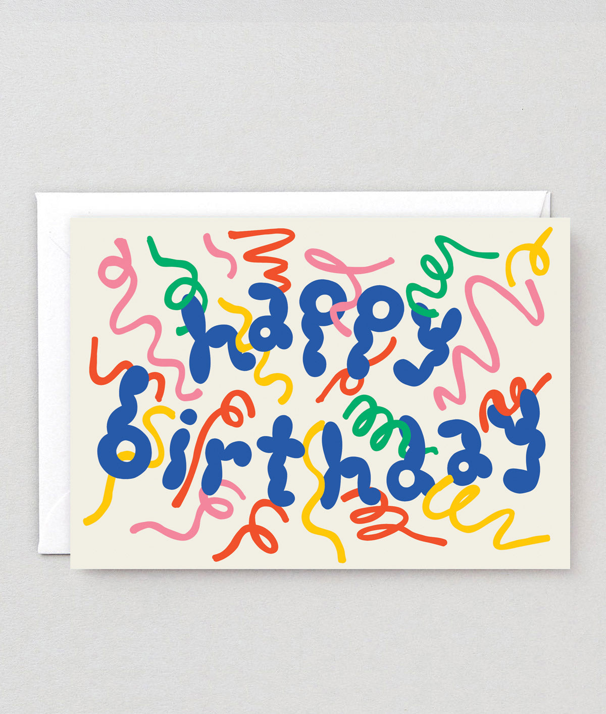 Happy Birthday Streamers Embossed Greetings Card