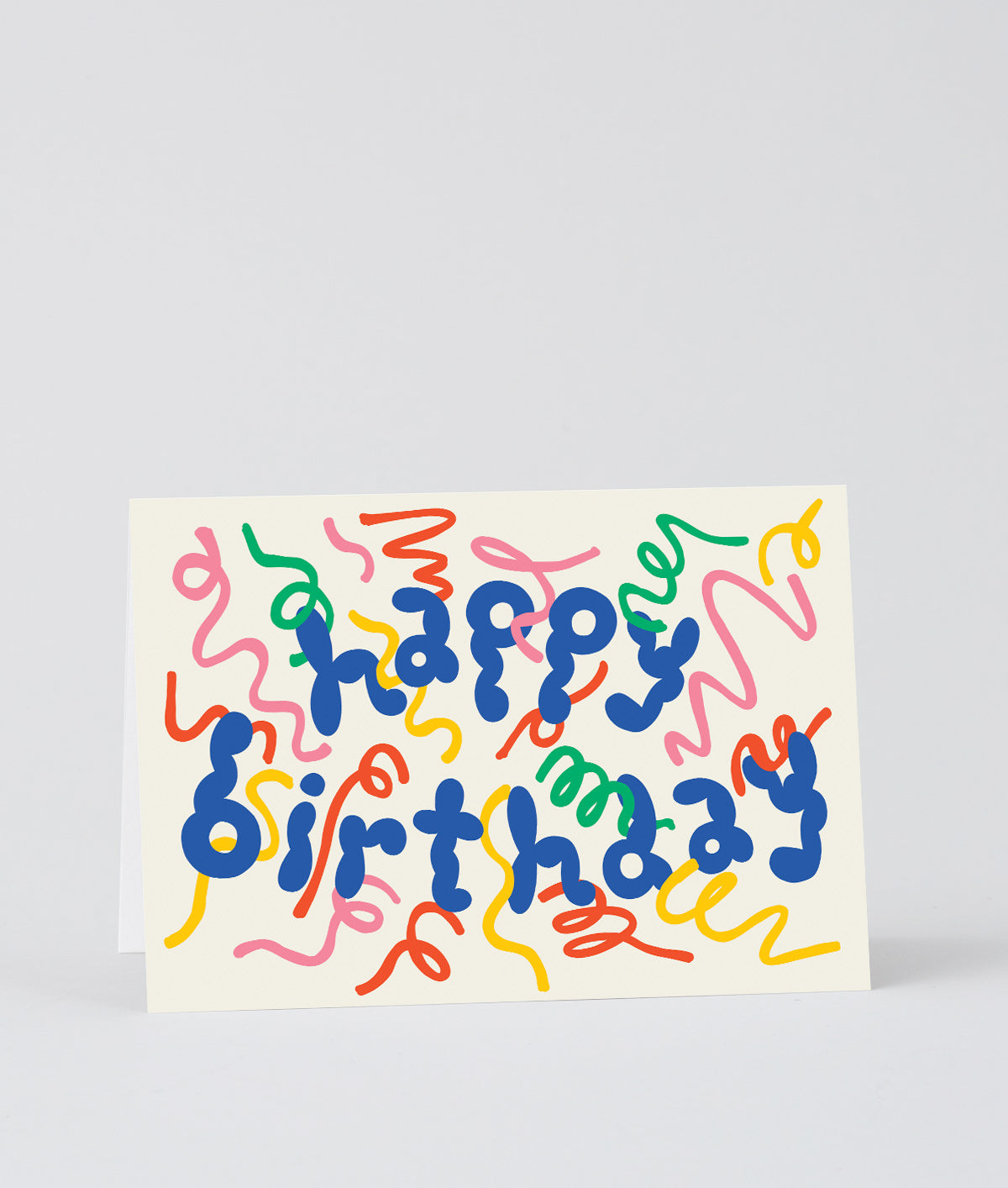 Happy Birthday Streamers Embossed Greetings Card